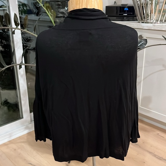 EUC Line The Label cashmere blend black open front cardigan with bell sleeves - Picture 4 of 5